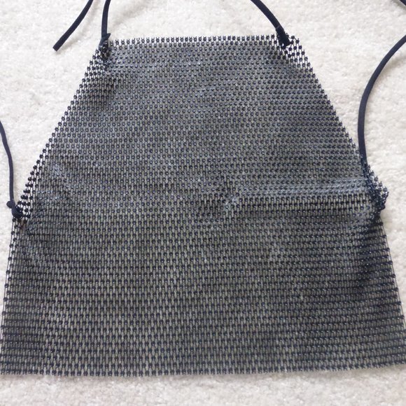 Yellow sparkly rhinestones backless halter crop top - festival ready! - Picture 6 of 10